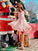 A-Line/Princess Tulle Applique Off-the-Shoulder Sleeveless Short/Mini Dresses HEP0009059