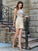 Sheath/Column Sleeveless Spaghetti Straps Net Sequin Short/Mini Dresses HEP0008780
