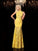 Sheath/Column Jewel Lace Short Sleeves Long Chiffon Dresses HEP0009232