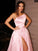 A-Line/Princess Satin Ruffles Sleeveless Strapless Floor-Length Dresses HEP0001534