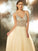 Ball Gown V-neck Sleeveless Beading Floor-length Tulle Dresses HEP0002487
