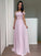 A-Line/Princess Chiffon Beading Straps Sleeveless Floor-Length Dresses HEP0001638
