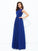A-line/Princess Scoop Lace Sleeveless Long Chiffon Dresses HEP0002211