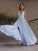 A-Line/Princess Ruffles Jersey V-neck Sleeveless Floor-Length Dresses HEP0001510