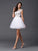 A-Line/Princess Scoop Beading Sleeveless Short Net Dresses HEP0002584