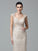 Sheath/Column Straps Sleeveless Long Lace Dresses HEP0009112