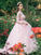 Ball Gown Tulle Scoop Lace Long Sleeves Sweep/Brush Train Dresses HEP0001597
