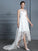 A-Line/Princess Scoop Sleeveless Asymmetrical Lace Wedding Dresses HEP0006018