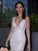 Trumpet/Mermaid Lace Applique V-neck Sleeveless Sweep/Brush Train Wedding Dresses HEP0005994