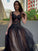 A-Line/Princess Tulle Lace Sweetheart Sleeveless Sweep/Brush Train Dresses HEP0001731